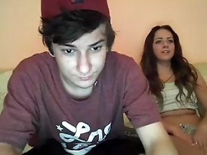 Teen threesome fun on the webcam